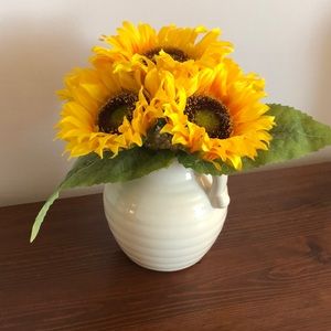 Faux sunflower arrangement